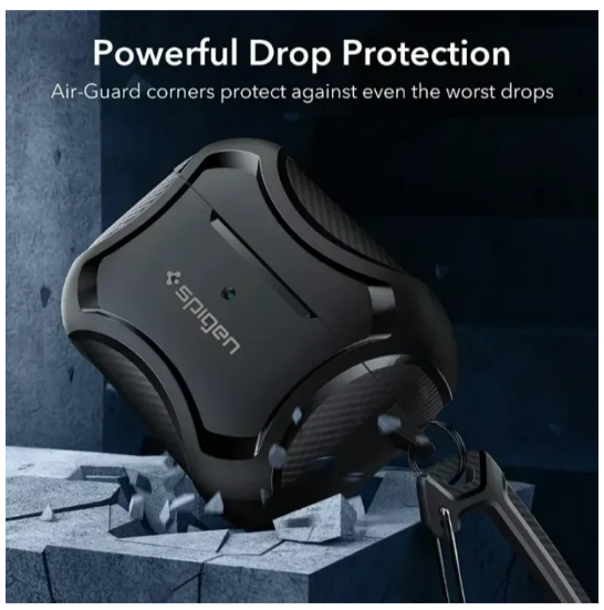 ایئر پوڈز حفاظتی کیس | Pro 2/Pro/Airpods 3 مکمل حفاظتی کیس میٹل ہک کے ساتھ