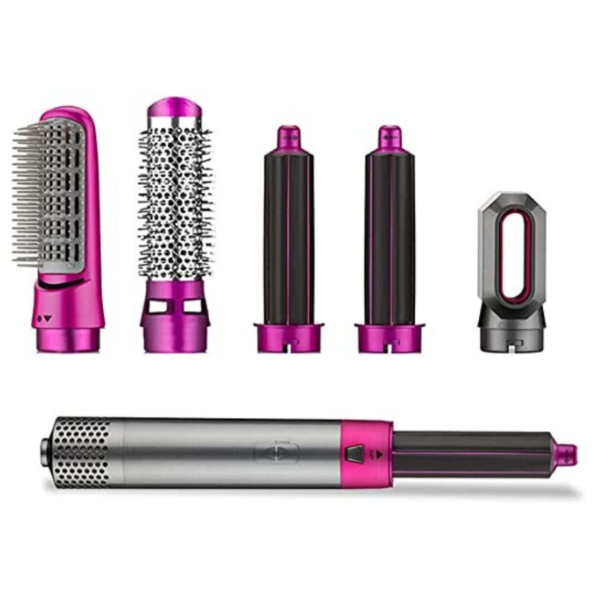 5-in-1 Electric Hair Dryer Brush Kit I Blow Dryer, Straightener, Curler & Volumizer (Random Color)