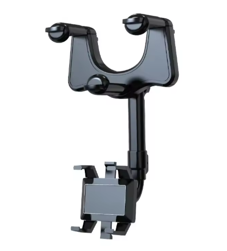 360° Rotatable & Retractable Rearview Mirror Phone Holder |– Safe & Convenient Driving